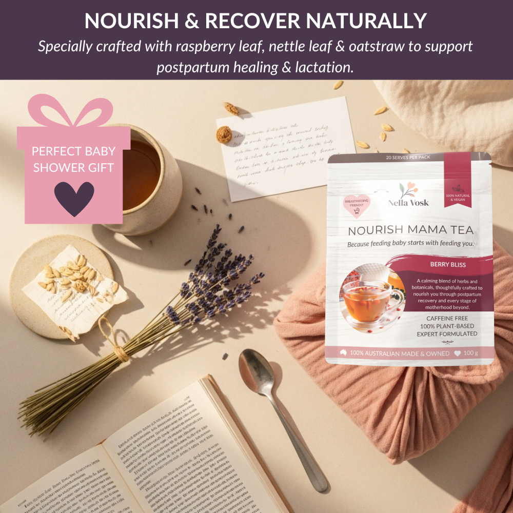 Nella Vosk Nourish Mama Lactation Tea - Berry Bliss for Postpartum & Milk Supply
