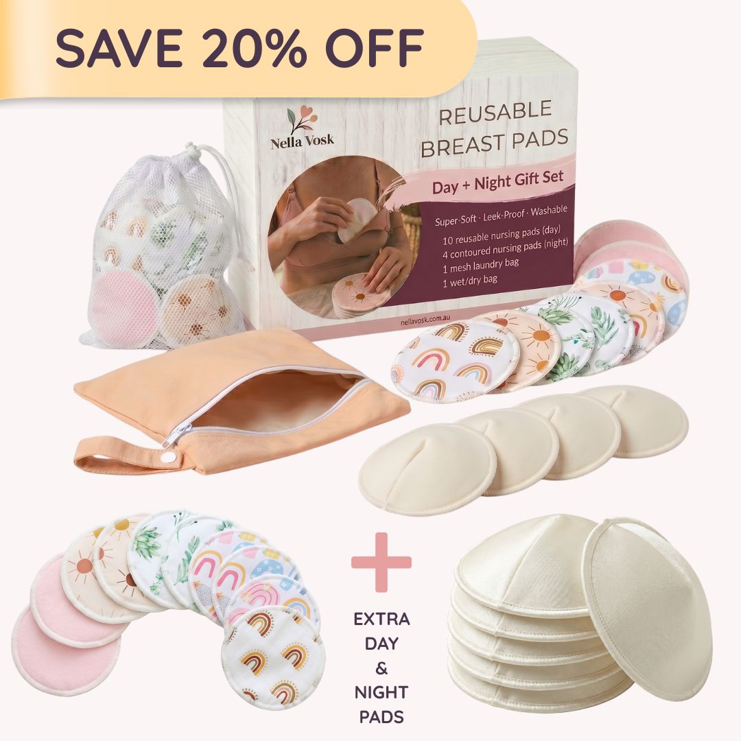 The Never Run Out Set - Reusable Nursing Pads Gift Set + Day &amp; Night Refills