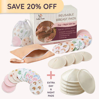 The Never Run Out Set - Reusable Nursing Pads Gift Set + Day & Night Refills
