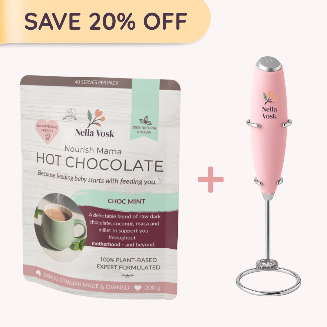 The Cosy Cup Set - Lactation Hot Chocolate &amp; Milk Frother