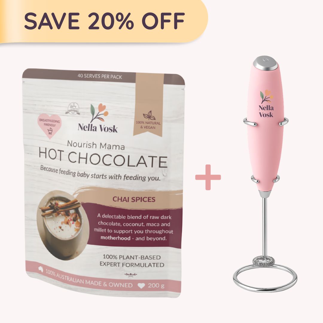 The Cosy Cup Set - Lactation Hot Chocolate & Milk Frother