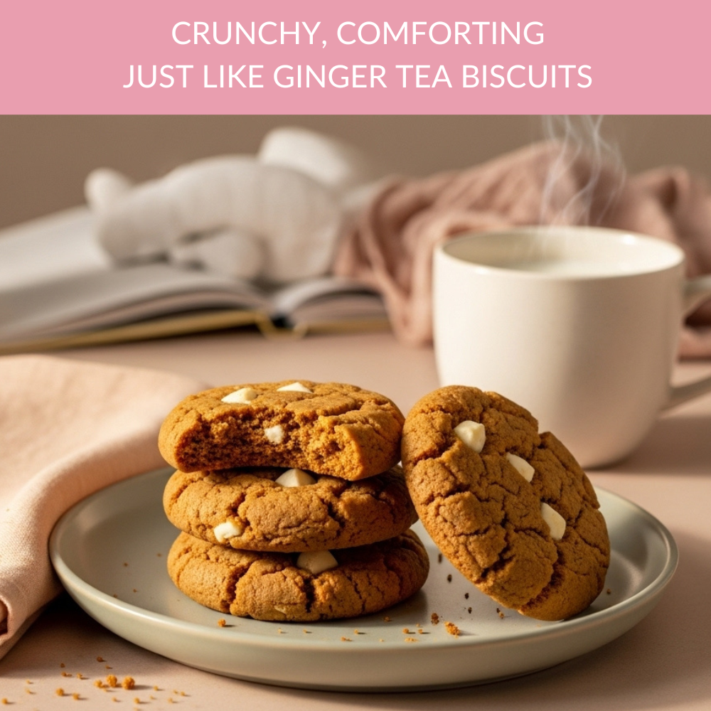 Nella Vosk Nourish Mama Lactation & Pregnancy Cookies White Choc & Ginger | Breastfeeding Support Snack & Morning Sickness Relief