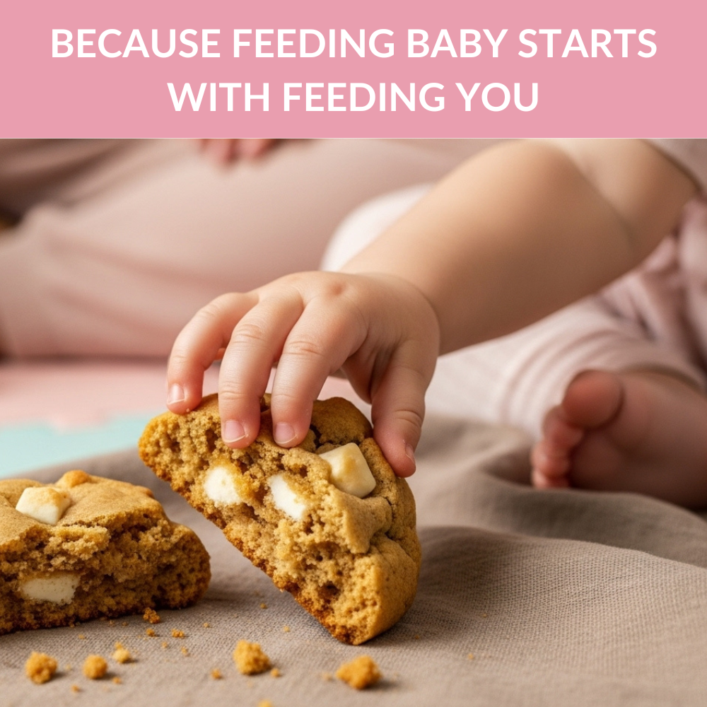 Nella Vosk Nourish Mama Lactation & Pregnancy Cookies White Choc & Ginger | Breastfeeding Support Snack & Morning Sickness Relief