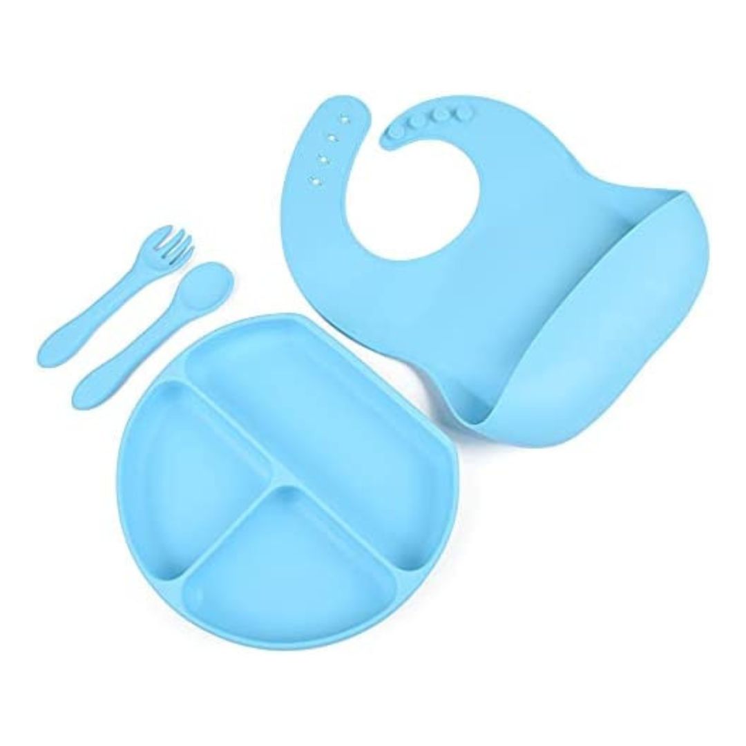 Baby Feeding Set - Round Divider Plate Bundle