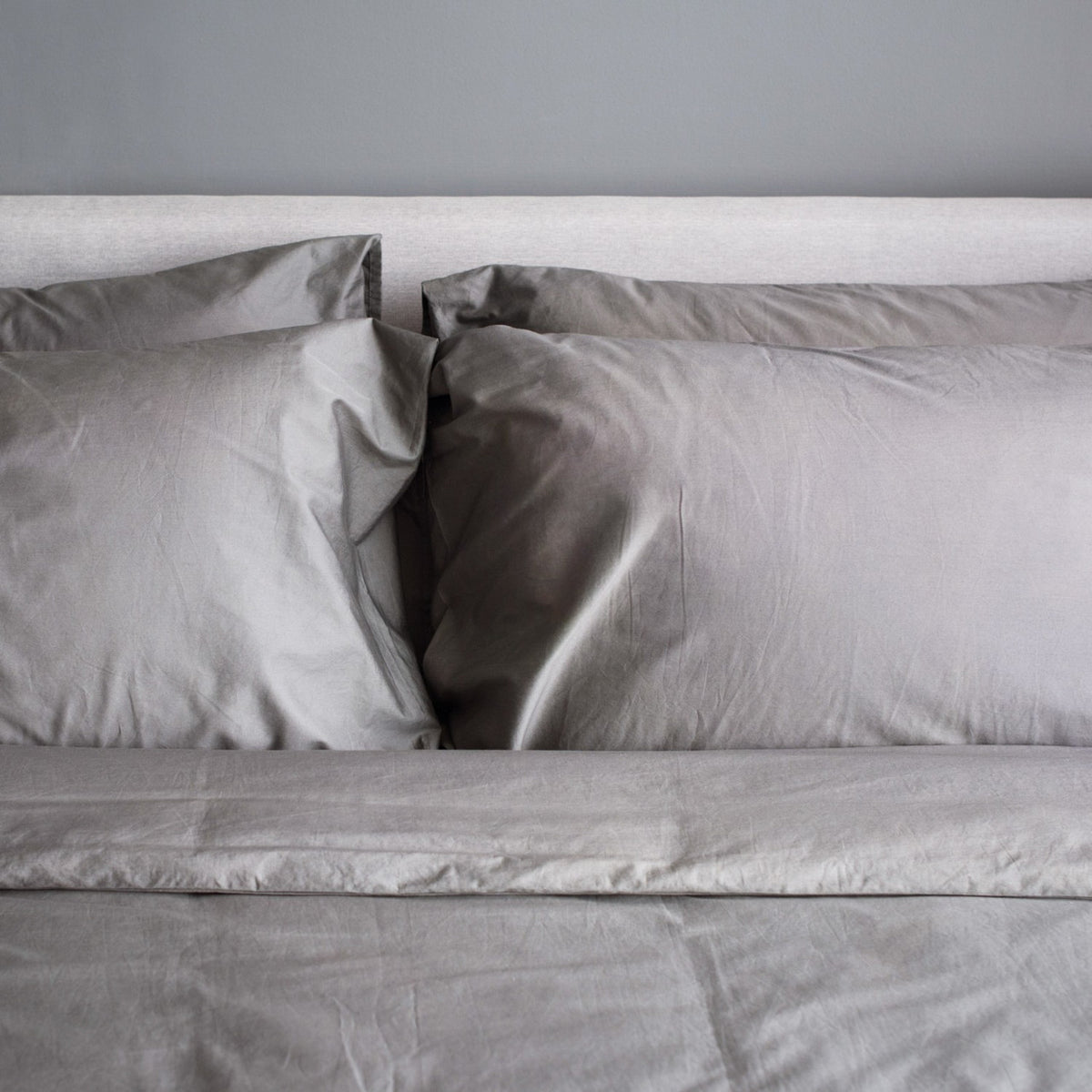 organic bamboo quilt cover set - silver shimmer