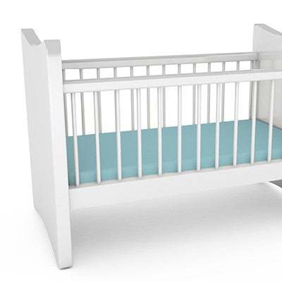 Bamboo Cot Sheets - Aqua Splash