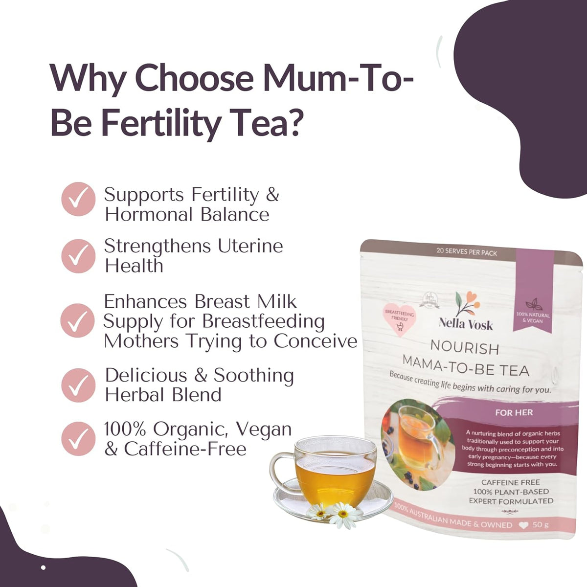 Nella Vosk Nourish Mama-To-Be Fertility Tea