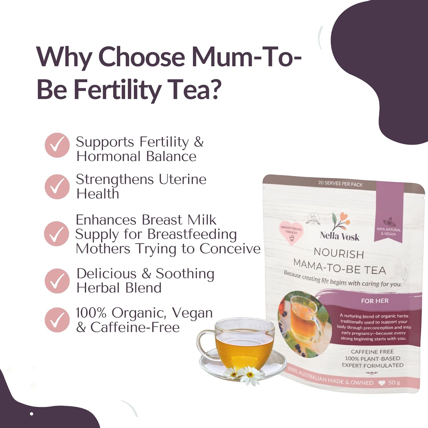 Nella Vosk Nourish Mama-To-Be Fertility Tea