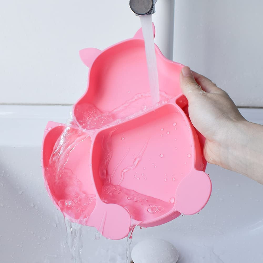 MunchyTime Baby Silicone Feeding - Cute Squirrel | Silicone Bibs, Silicone Suction Plates & Forks & Spoons for Baby Weaning or Toddlers 